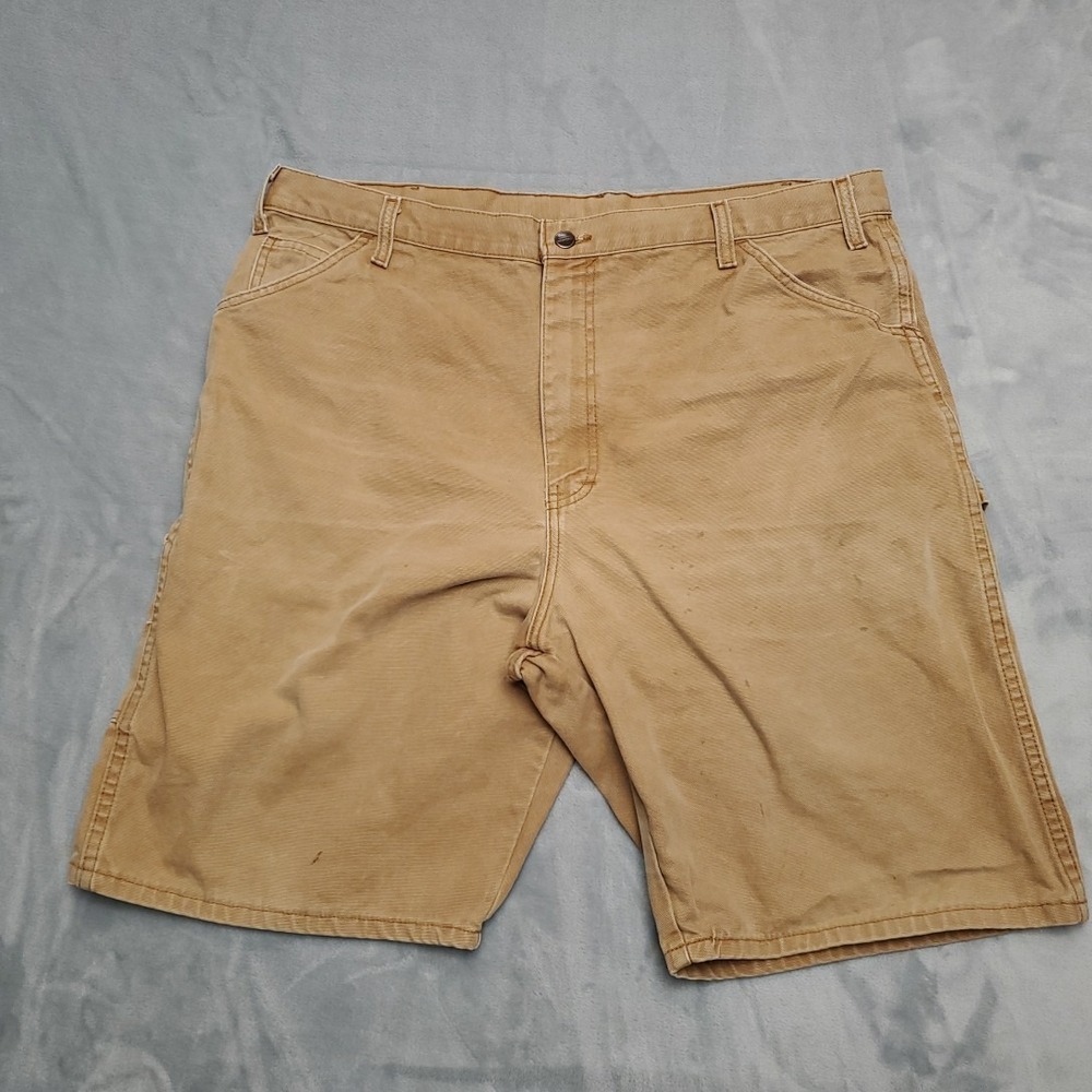Dickies Shorts Mens 40 Brown Relaxed Fit Carpenter Cargo Canvas Work Utility